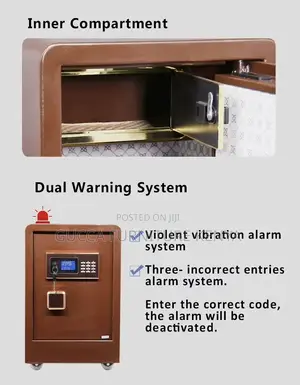 Digital 60kgs Secured Brown Fireproof Safe Box