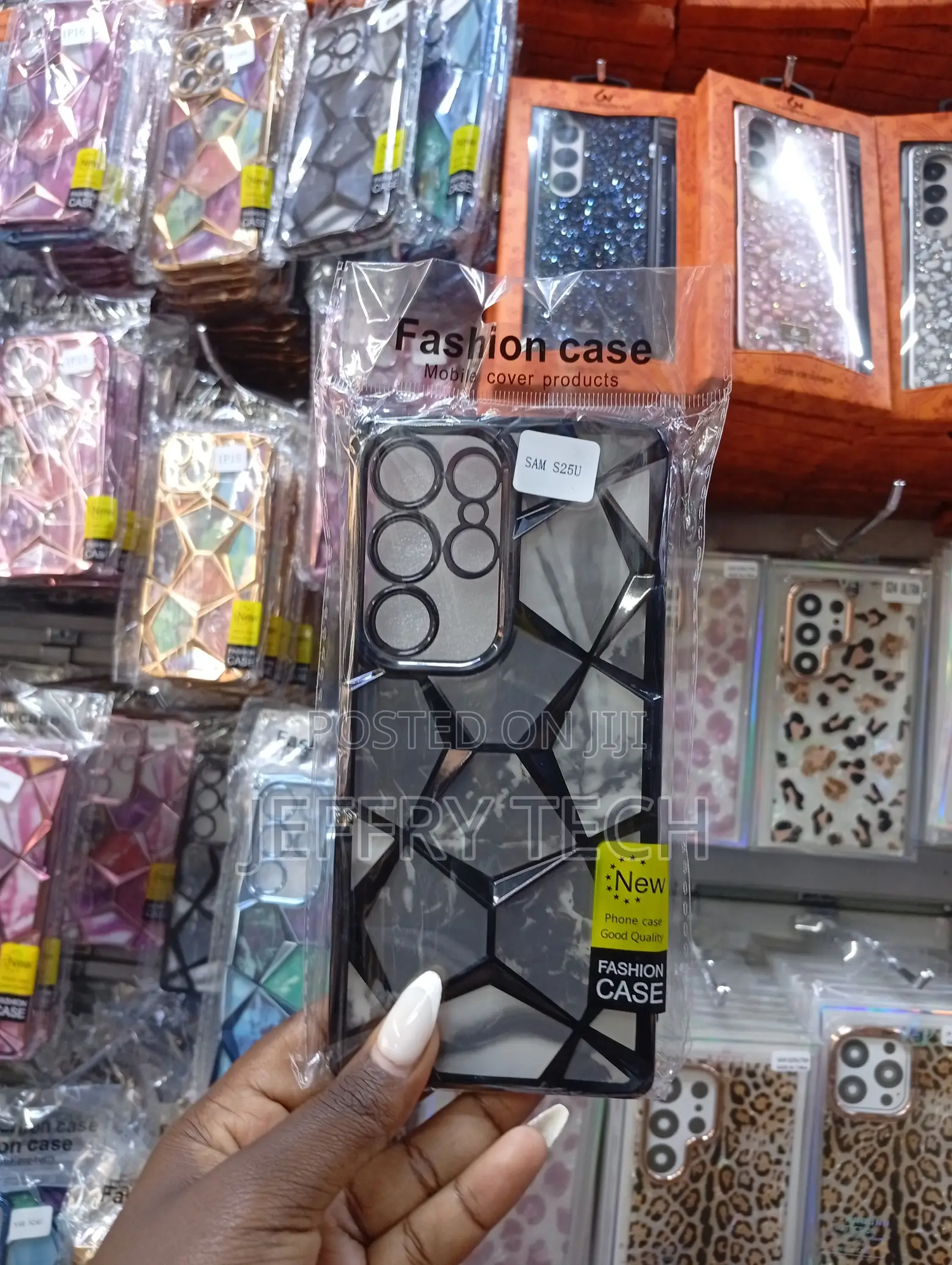 Geometric-Patterned Back Cover Case for the Samsung Galaxy A23.