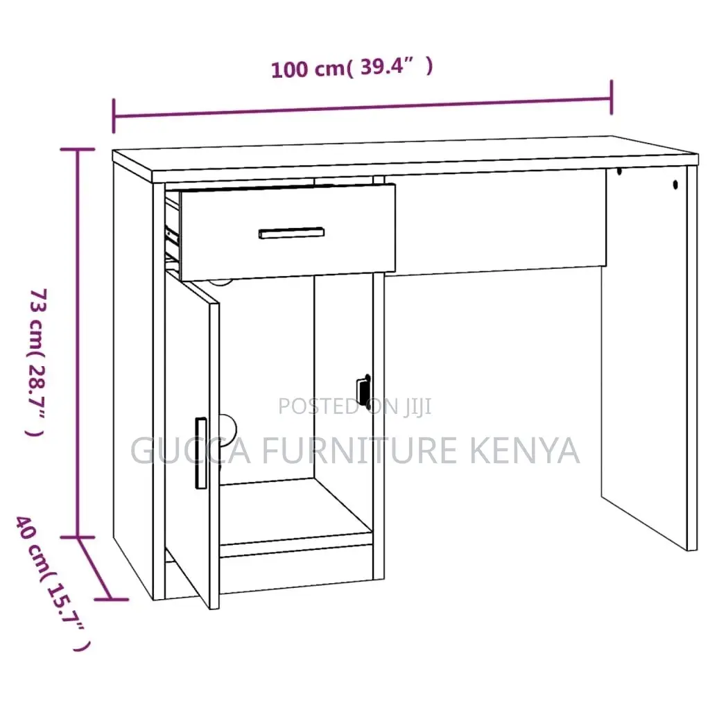 1.2m Modern Customized Desk With Storage