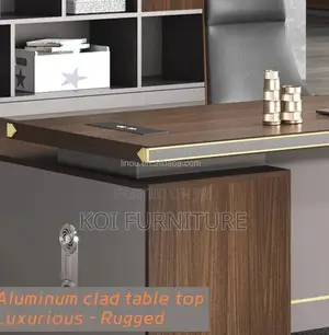Office Desk; 1.8 Meters L Shaped Spacious Executive Office Desk