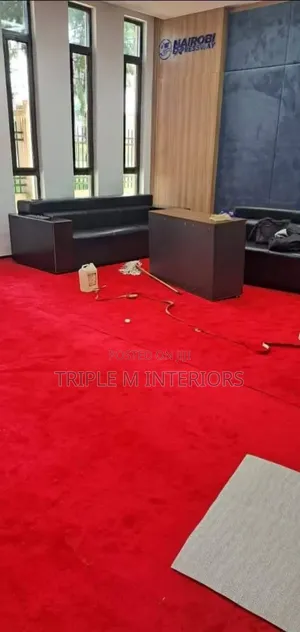Red Vip Clean and Polished Office Floor Covering