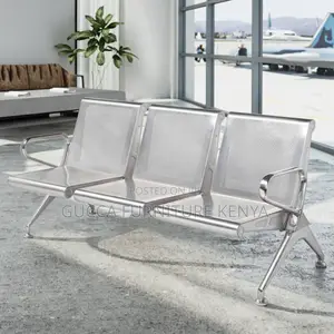 Heavy Duty Full Steel Waiting Bench With Armrest