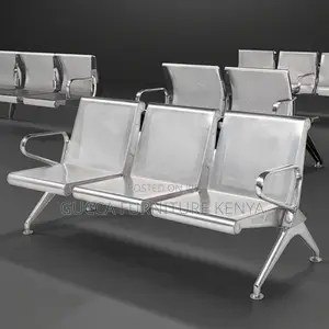 Heavy Duty Full Steel Waiting Bench With Armrest
