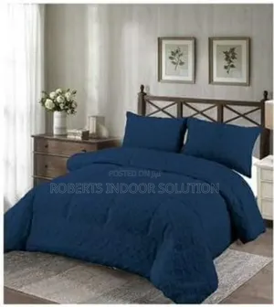 4 in 1 Pack Tufted Dark Blue Duvet Set