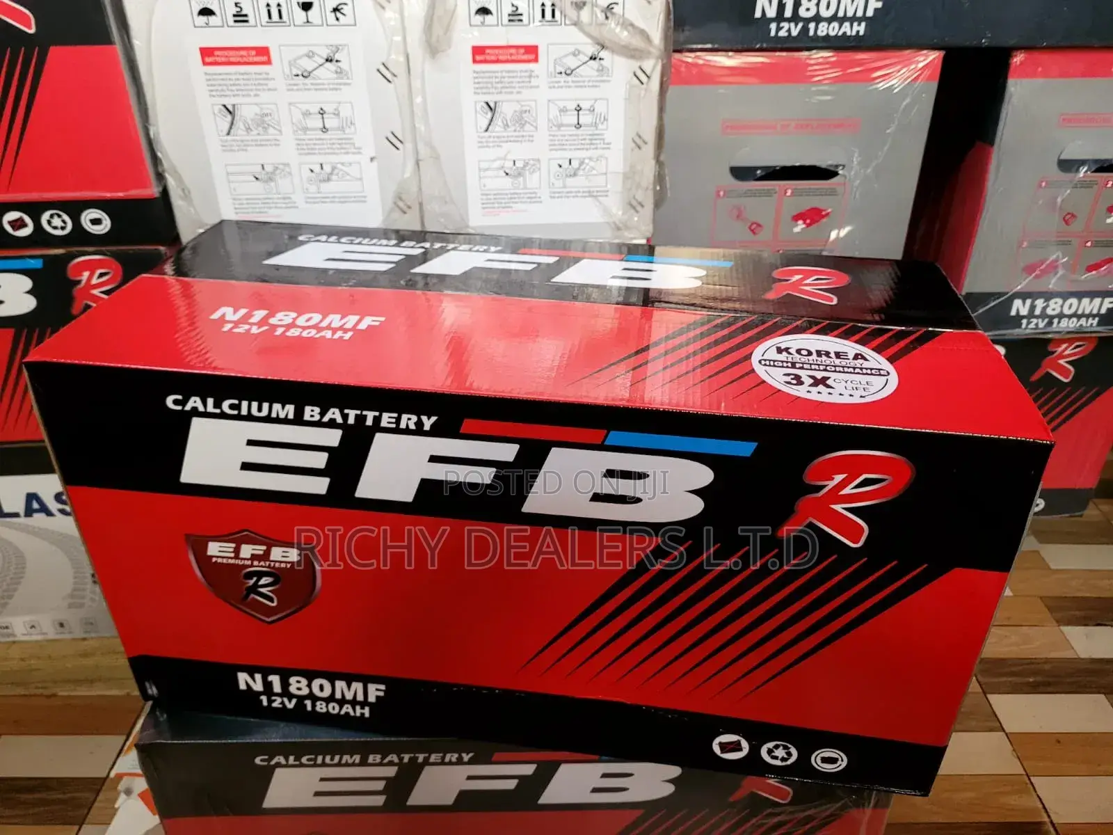 Efb N180 Maintenance Free Car Track Battery