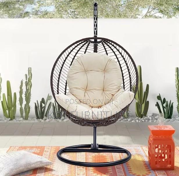 Home Chais; Balcony Hanging Rattan Made Easy Relaxing Hammock Seat - thumbnail 4