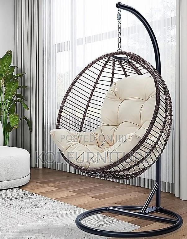Home Chais; Balcony Hanging Rattan Made Easy Relaxing Hammock Seat - thumbnail 5