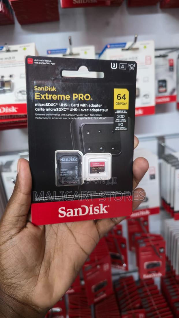 Sandisk Extreme Pro Microsd + Adapter 64gb - main view