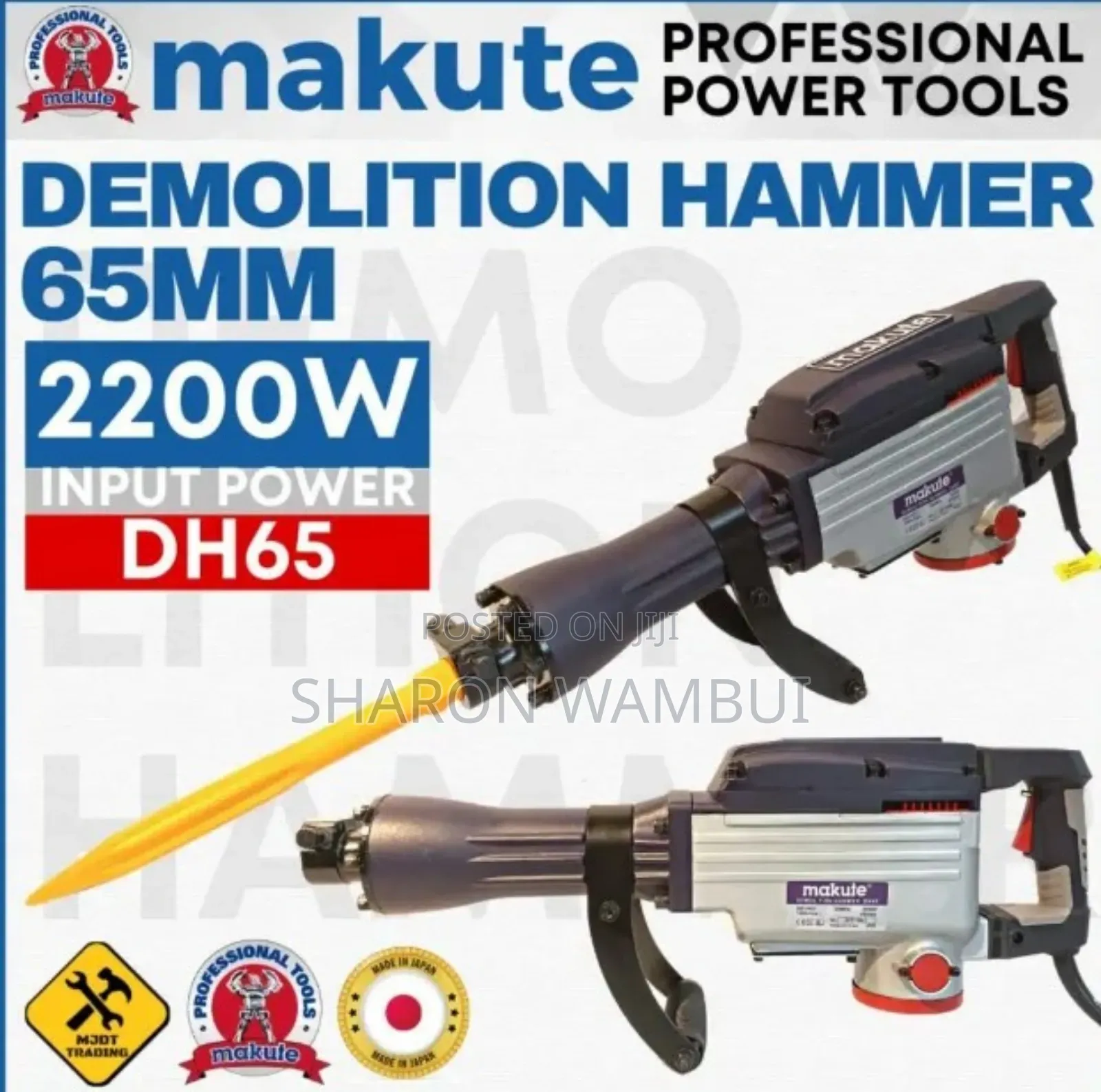 Makute Demolition Hammer 2200w/2200w Makute Demolition Hammer