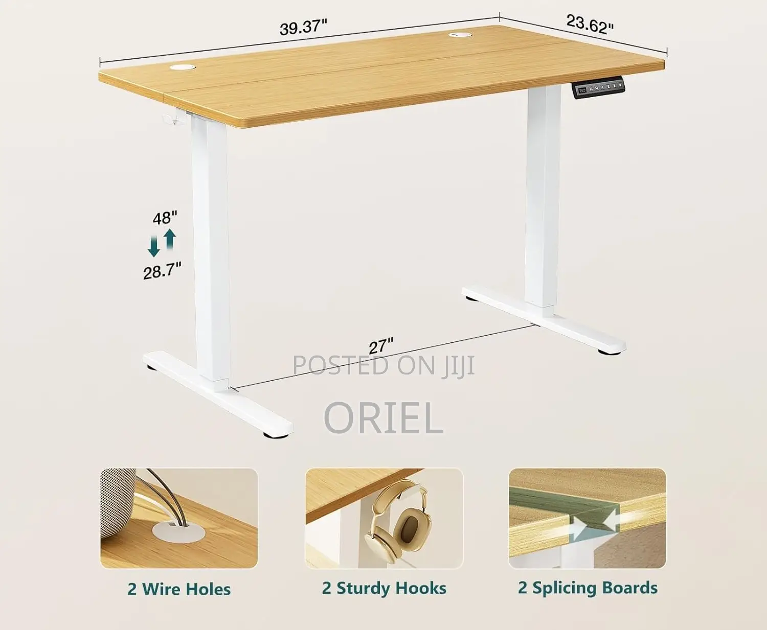 Office Desk : Office 120cm Electric Standing Computer Desk