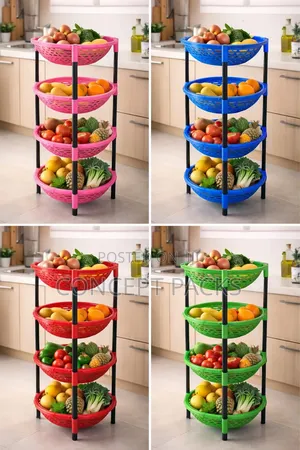 Kenstar Round Plastic Trolley/Rack – 4 Tier