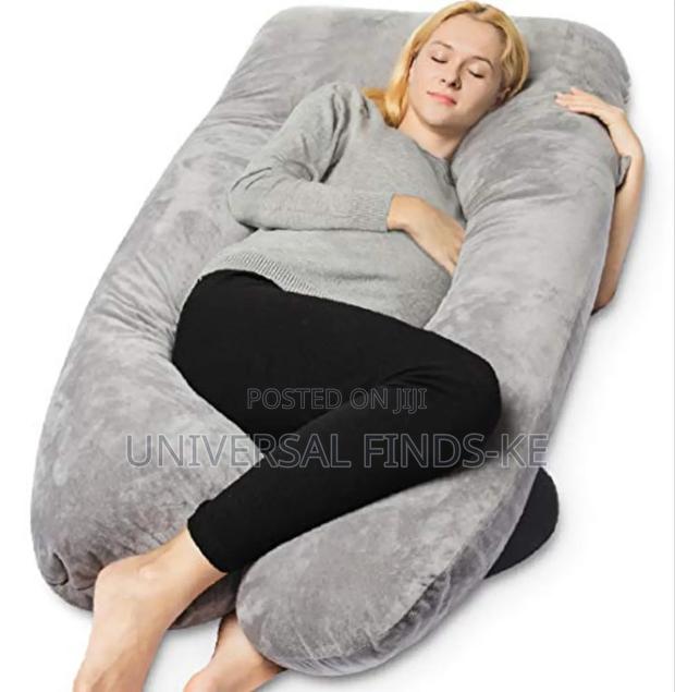 Imported Velvet Gray Pregnancy Pillow - thumbnail 2