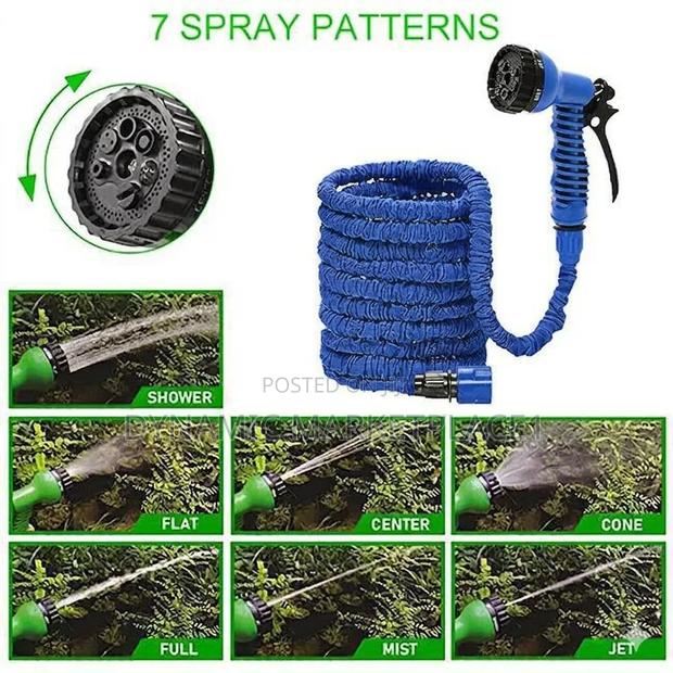 Expandable Magic Garden Hose Set With 7-Function Spray