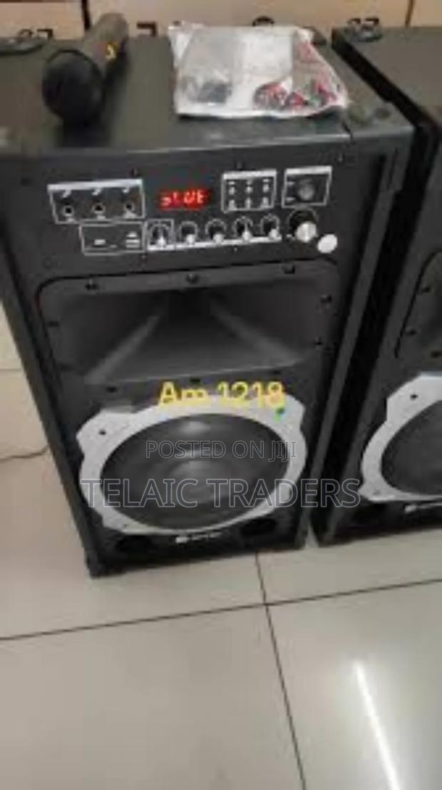Amtec 1218 Powered Speaker With Microphone - main view