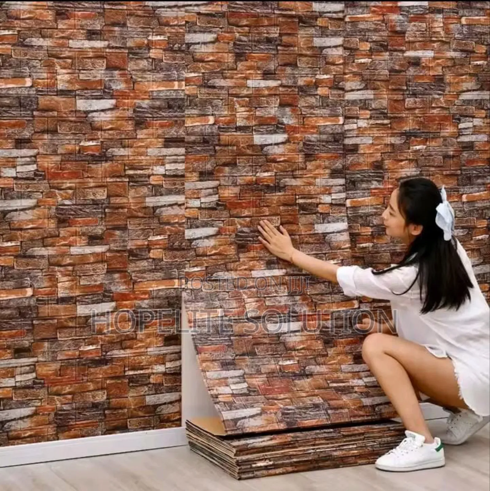 Decorative 3d Tiles Shape Wallpaper