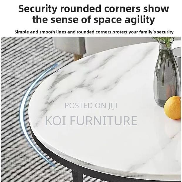 Coffee Table; Round Marble Executive Nesting Table - thumbnail 3