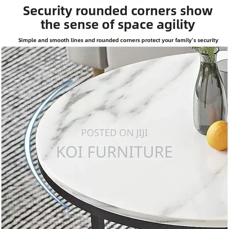 Coffee Table; Round Marble Executive Nesting Table