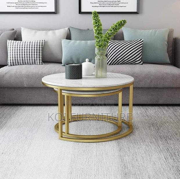 Coffee Table; Round Marble Executive Nesting Table - thumbnail 7
