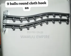 9 Balls Stainless Stainless Steel Wall-Mounted Display Hook Rai
