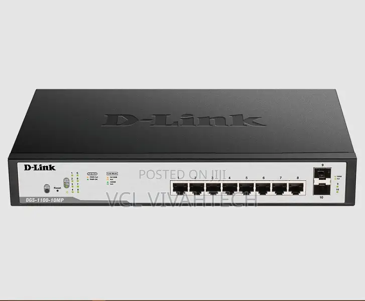 D-Link 10-Port Gigabit Poe Smart Managed Switchdgs-1100-10mp