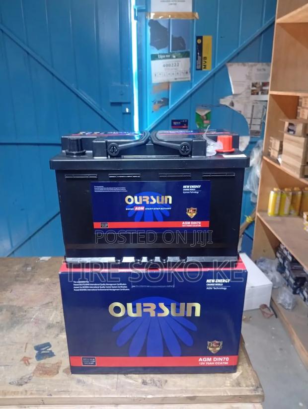 A.G.M Din 70 Oursun Start - Stop Battery
