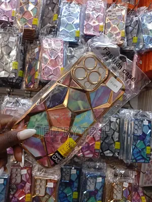 Geometric Diamond Pattern Case Designed for the iPhone 14 Pro Max.