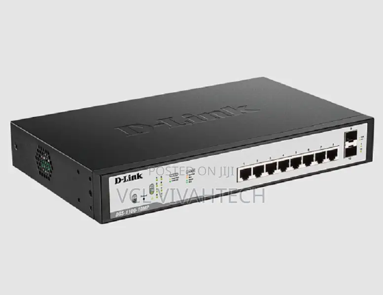 D-Link 8 Port Poe 1000mbps Smart Managed Switch 2 SFP - DGS-F1100-10ps