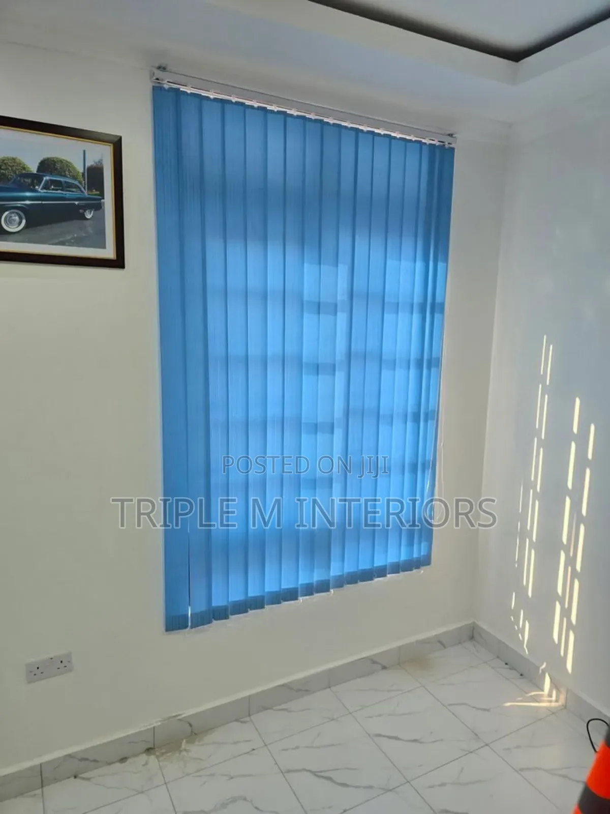 Sky-Blue Hospital Vertical Office Window Blinds