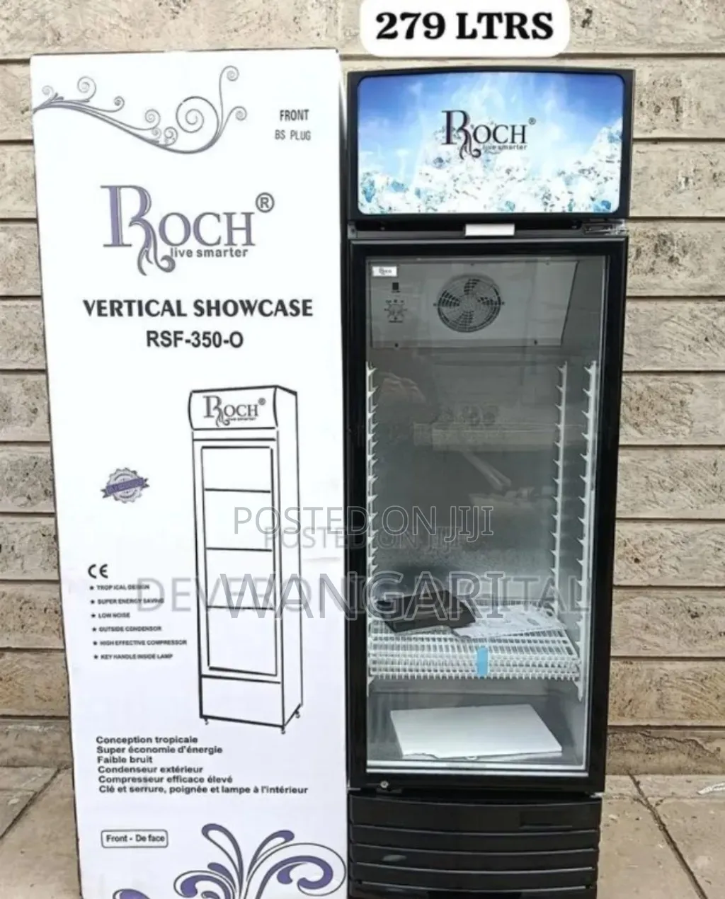 With Warranty Roch 279l Display Fridge