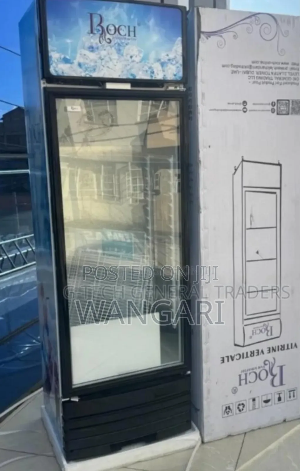 With Glass Cover Roch 279l Display Fridge