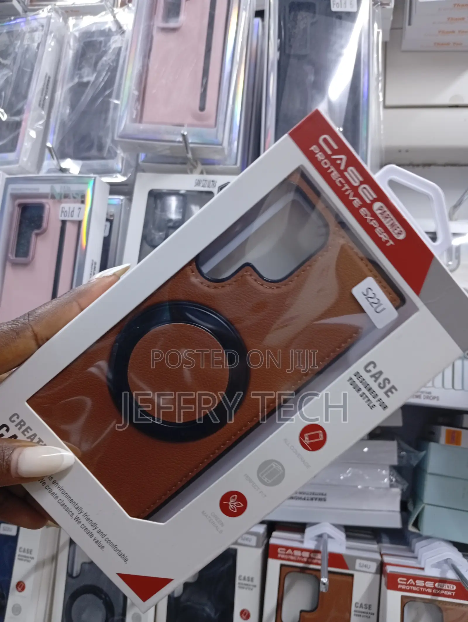Leather Magnetic Ring Case for the Samsung Galaxy S26 Ultra