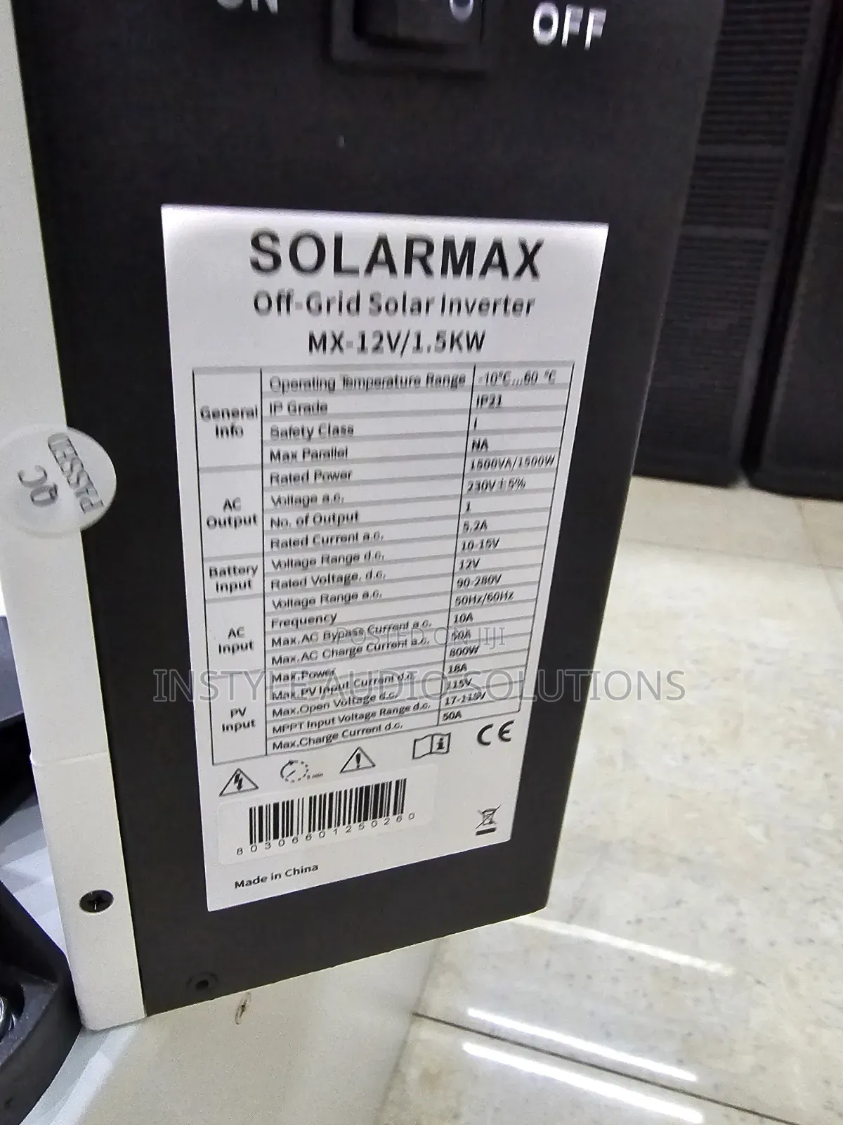 1.5kva Hybrid Inverter - 300ah Lithium Battery Home Office Full Backup