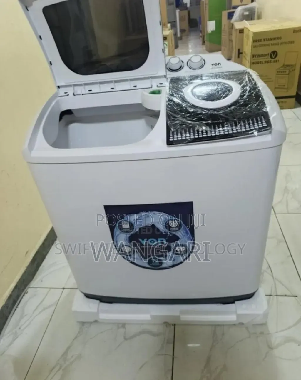 Colour White Original One. Hisense 11kgs Twin Tab