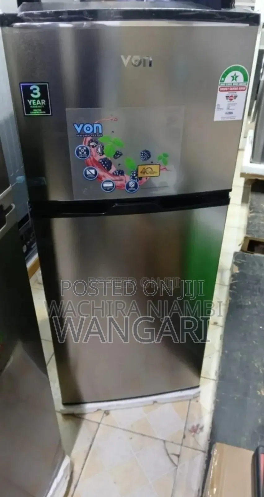 3years Warranty Von 175l Fridge