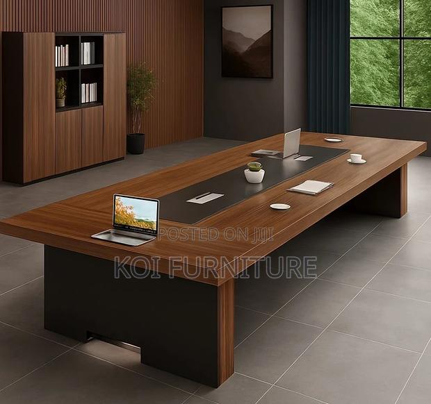 Boardroom Table; 3.0m Modern Grey Meeting Conference Boardroom Table