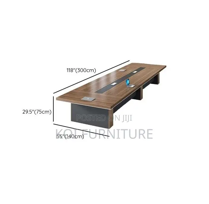 Boardroom Table; 3.0m Modern Grey Meeting Conference Boardroom Table