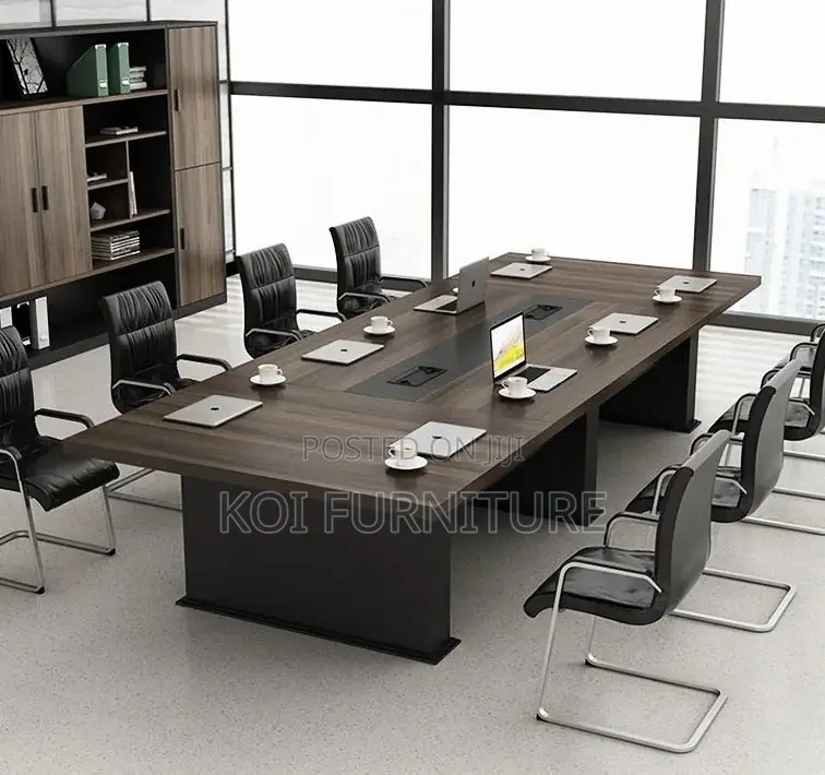 Boardroom Table; 3.0m Modern Grey Meeting Conference Boardroom Table