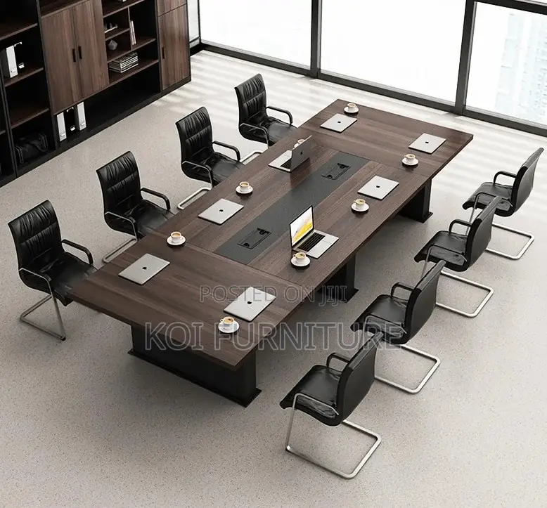 Boardroom Table; 3.0m Modern Grey Meeting Conference Boardroom Table