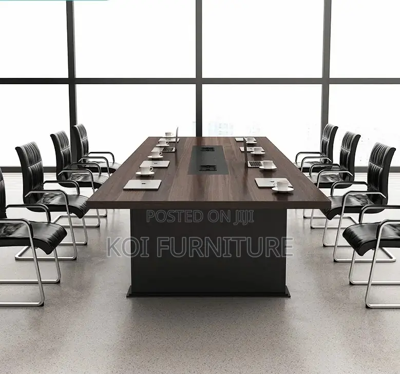 Boardroom Table; 3.0m Modern Grey Meeting Conference Boardroom Table