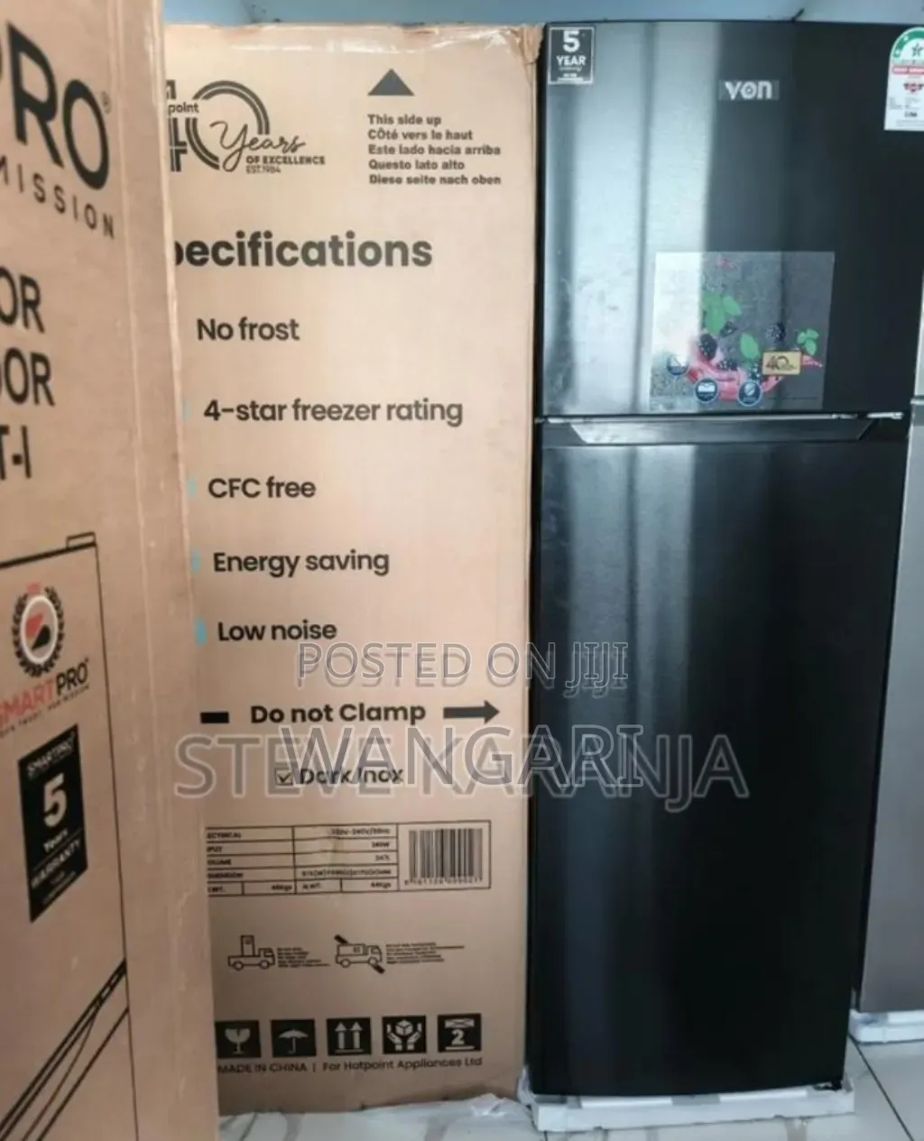 Colour Dark Von 334l Fridge