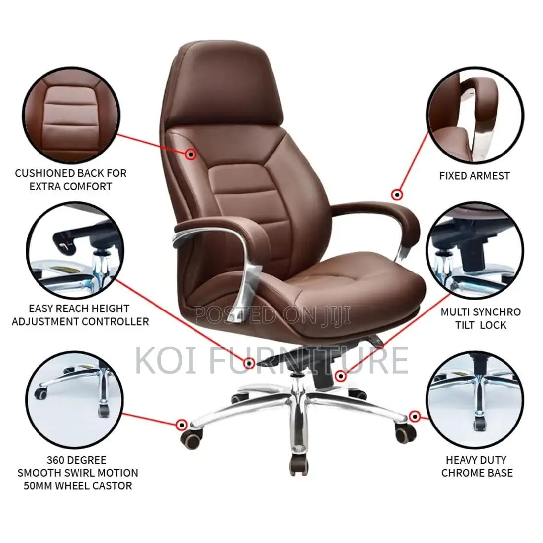 Office Chairs; High Back Cool Executive Ceo Leather Office Seat