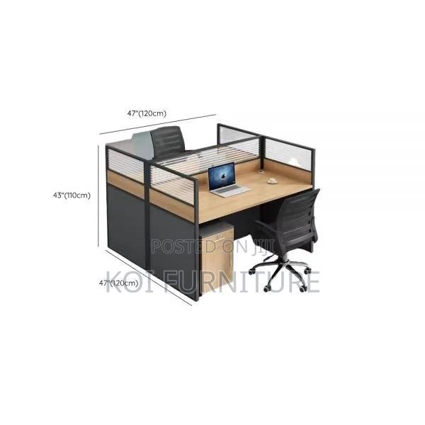 Office Workstations; 2 Persons Square Divived Side Way Workstations - thumbnail 2