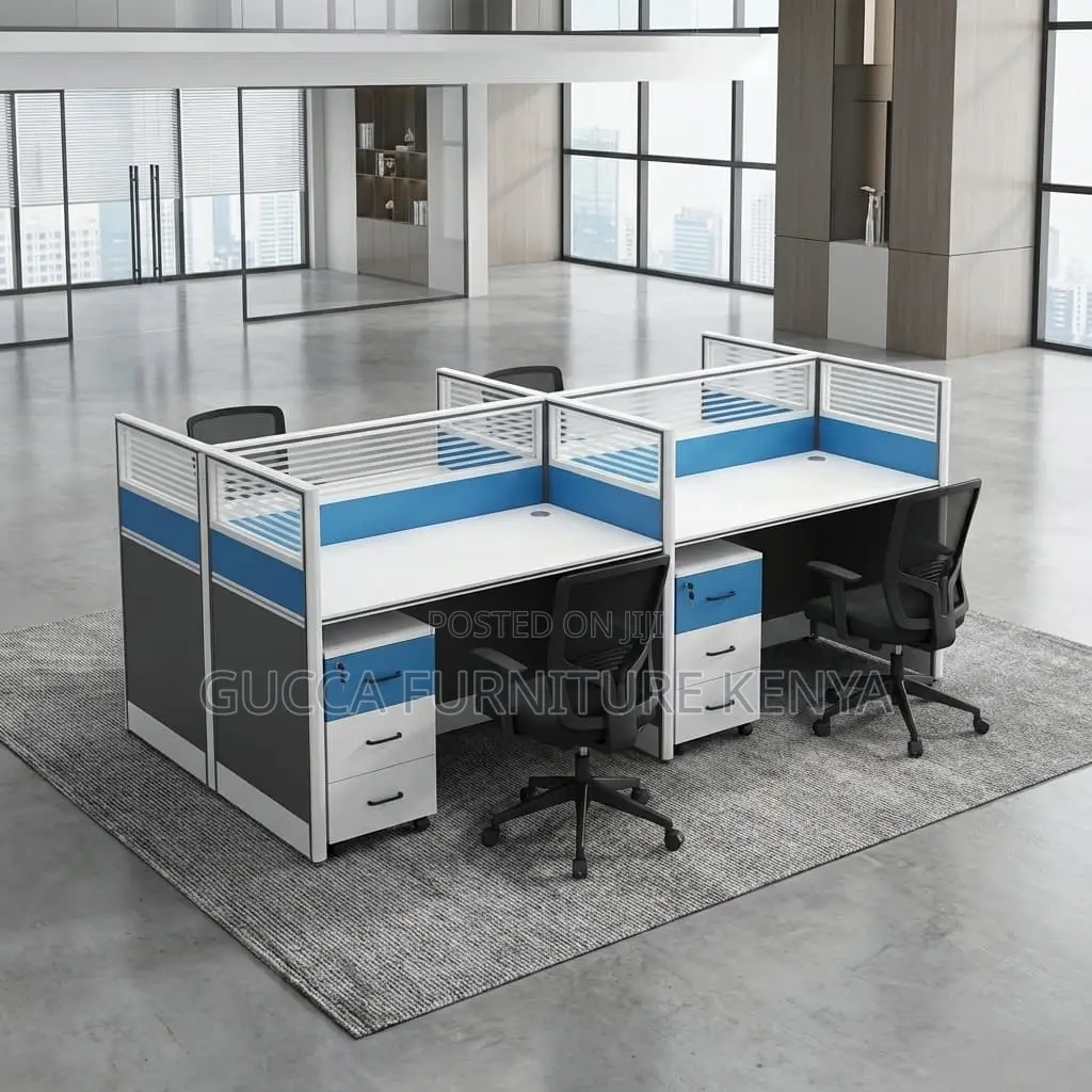 Office 4-Person Staff Partition Workstation