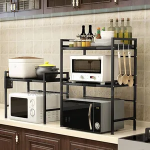 Metallic Microwave Stand Two Layer