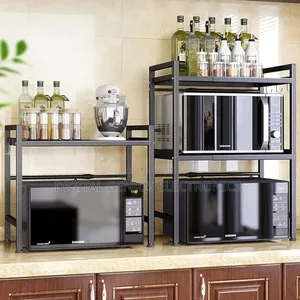 Metallic Microwave Stand Two Layer