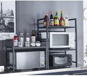 Metallic Microwave Stand Two Layer