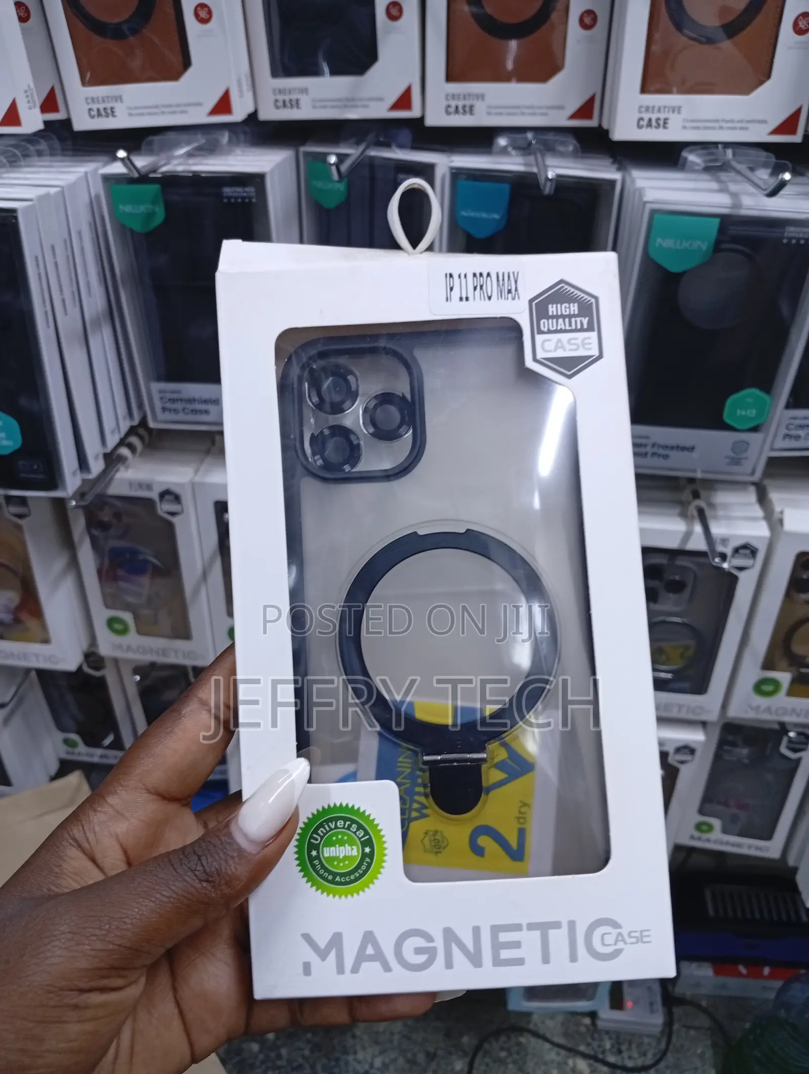 Magnetic Matte Clear Protective Case for the iPhone 11 Pro Max.