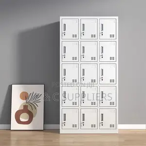 15-Locker Staff Cabinet - C C Office Gym Storage Solutions