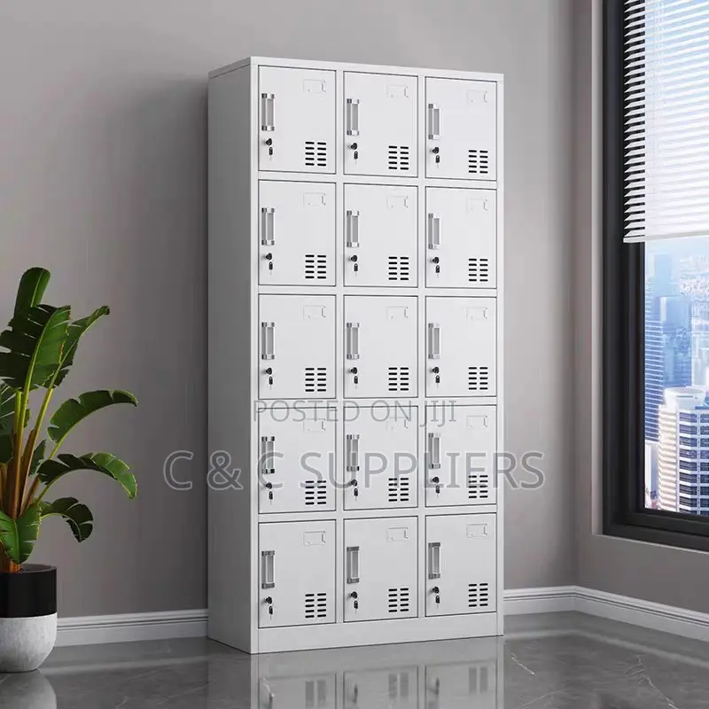 15-Locker Staff Cabinet - C C Office Gym Storage Solutions