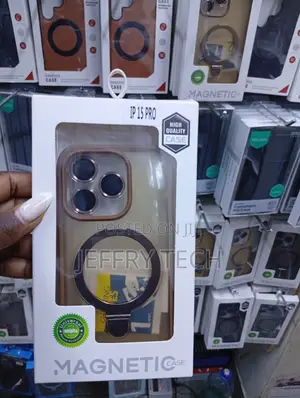 Translucent Magnetic Case Designed for the iPhone 15 Pro.